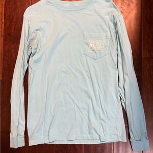Southern Fried Cotton Light Blue Long Sleeve Shirt